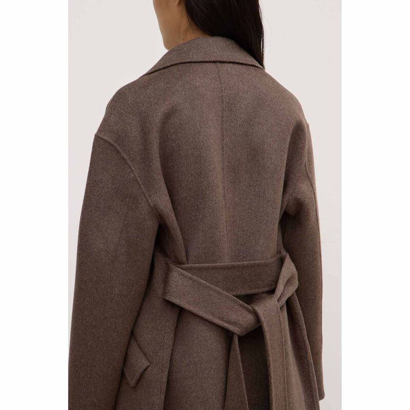 Assembly Label Sadie Single Breasted Wool Coat Cocoa Marle image number 2